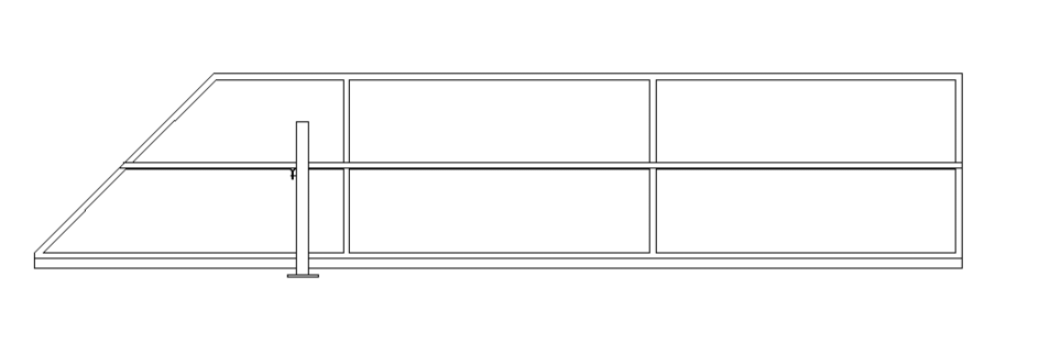 Úszókapu, görgőszettel, fogadólemezekkel, támasztóoszloppal